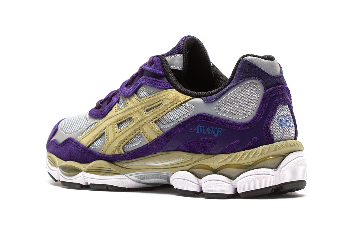 Asics | Gel-NYC x Awake NY Style # 1201A850.020 Color : Pure Silver / Gothic Grape