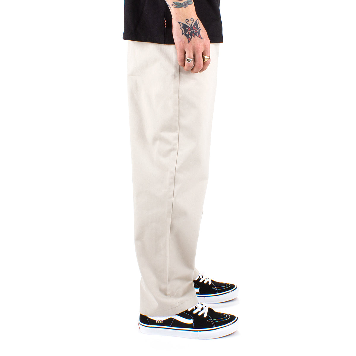 Noah Twill Double Pleated Pants Color : Ivory