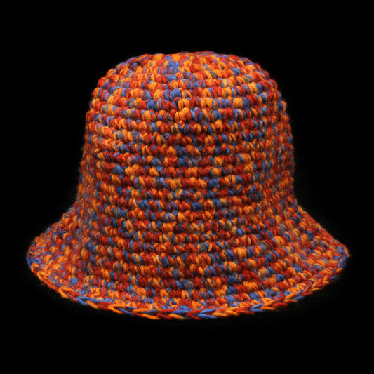 Melange Yarn Knit Bucket Hat