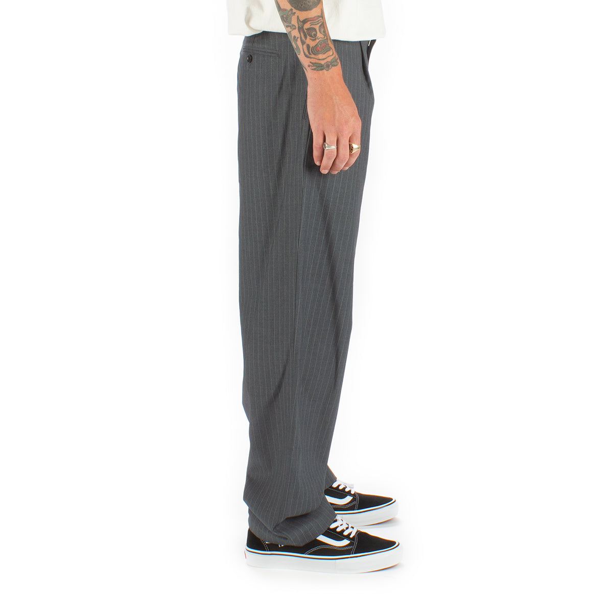 Striped Volume Pleated Trouser – Premier