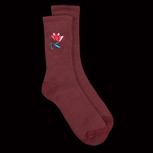 Secret Flower Crew Socks