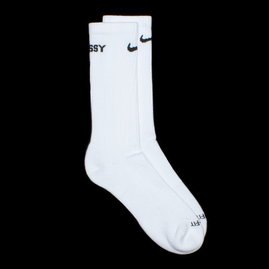 Nike x Stussy Everyday Plus Crew Sock  White / Black