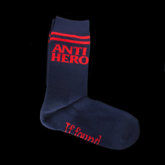 Anti Hero Black Hero If Found Sock
