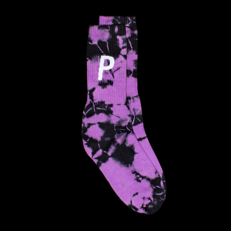 Premier Tie Dye Crew Sock Purple / Black