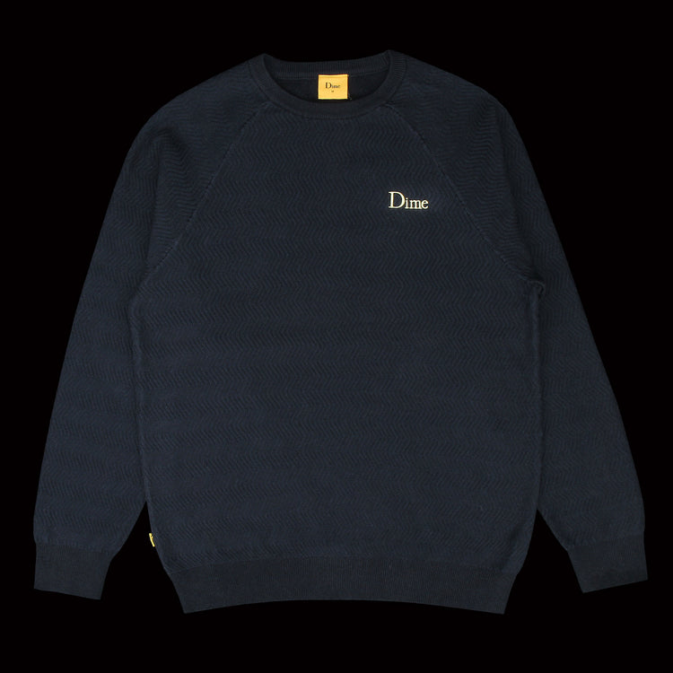 Dime wave cable knit sweater Navy サイズ M