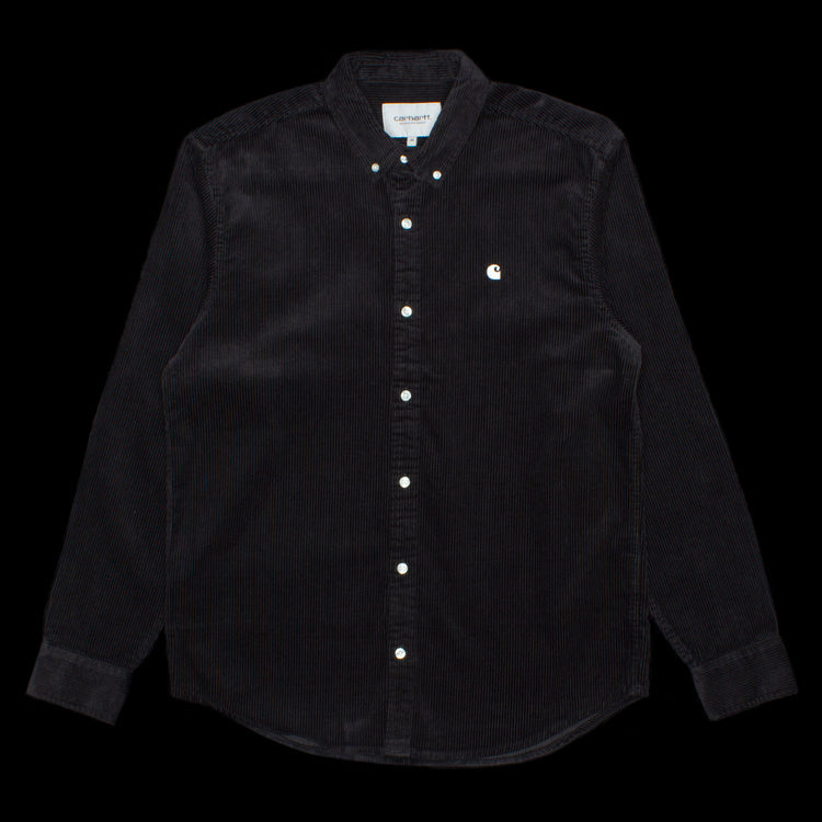 Carhartt WIP L/S Madison Cord Shirt Black / Wax