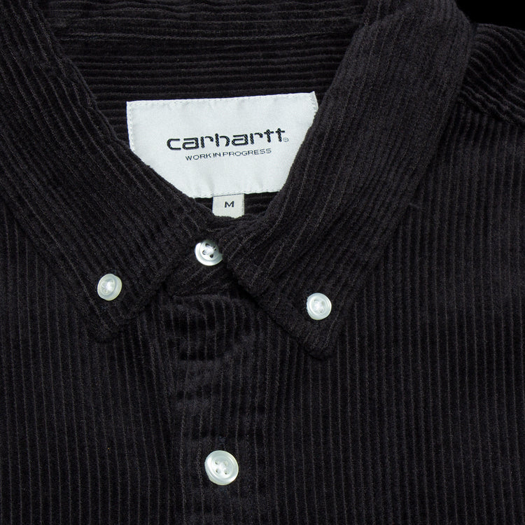 Carhartt WIP L/S Madison Cord Shirt Black / Wax