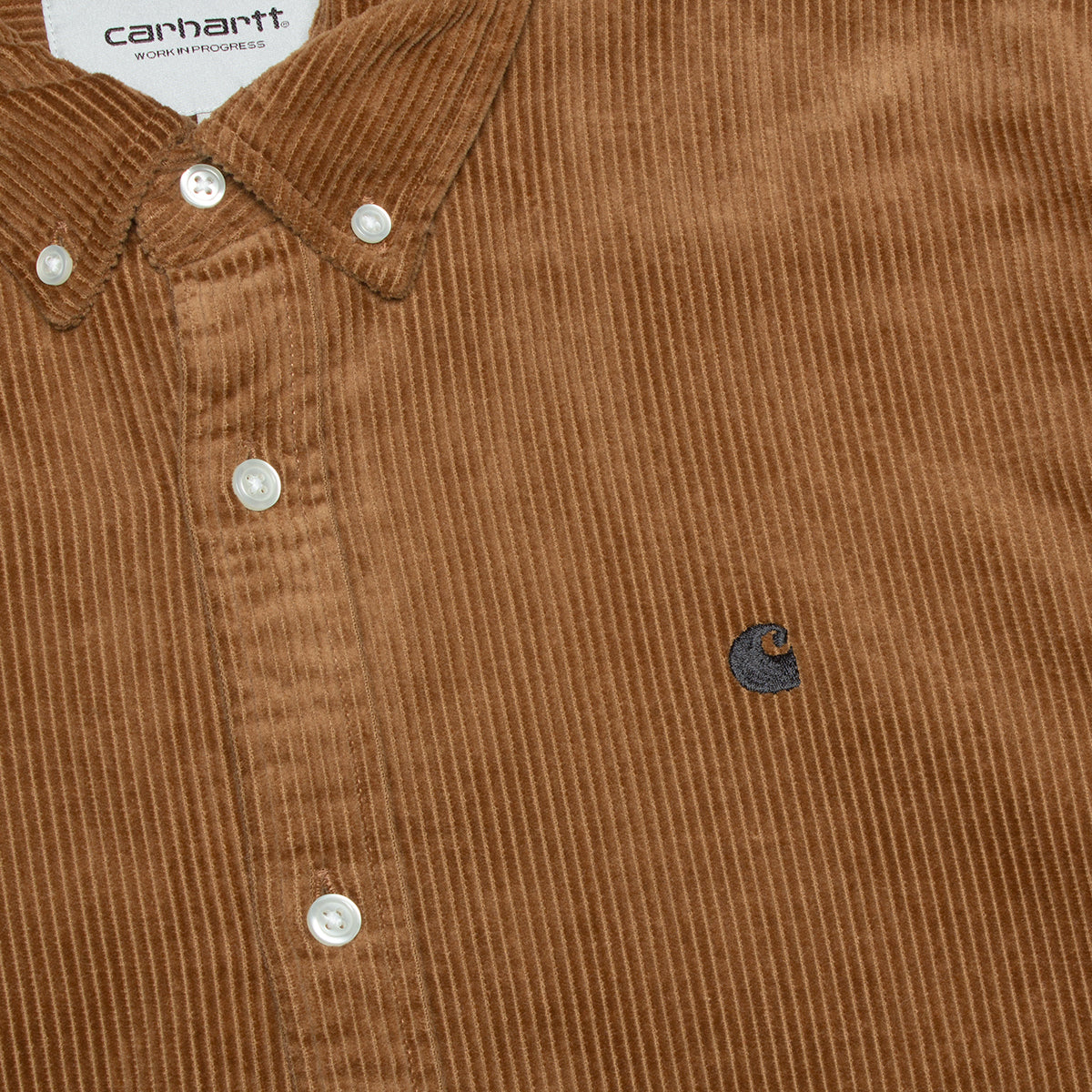 Carhartt WIP L/S Madison Cord Shirt Hamilton Brown / Black