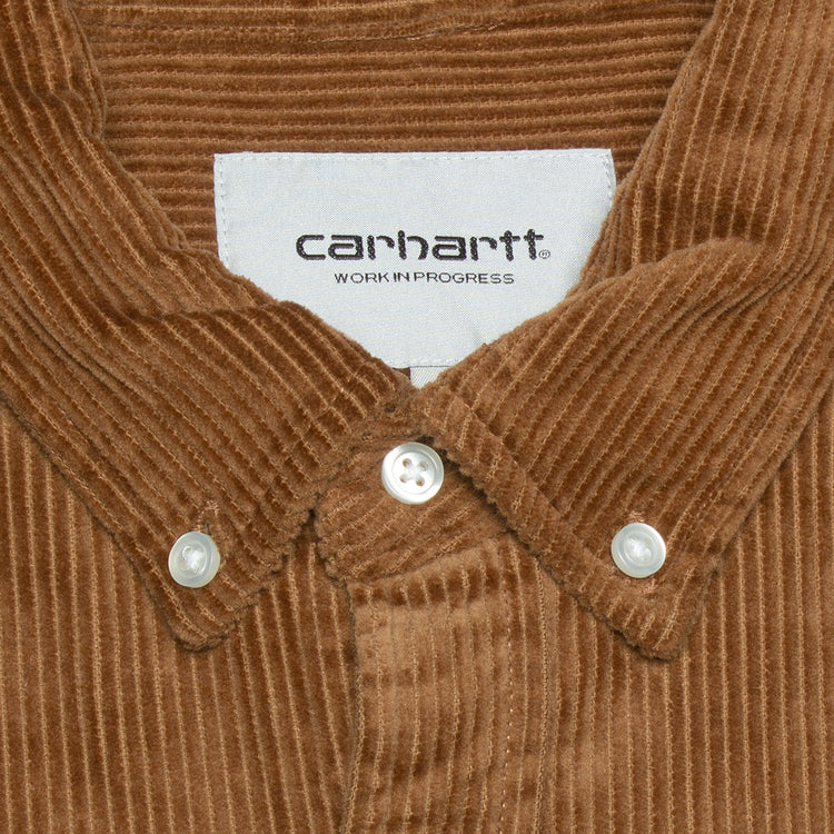 Carhartt WIP L/S Madison Cord Shirt Hamilton Brown / Black
