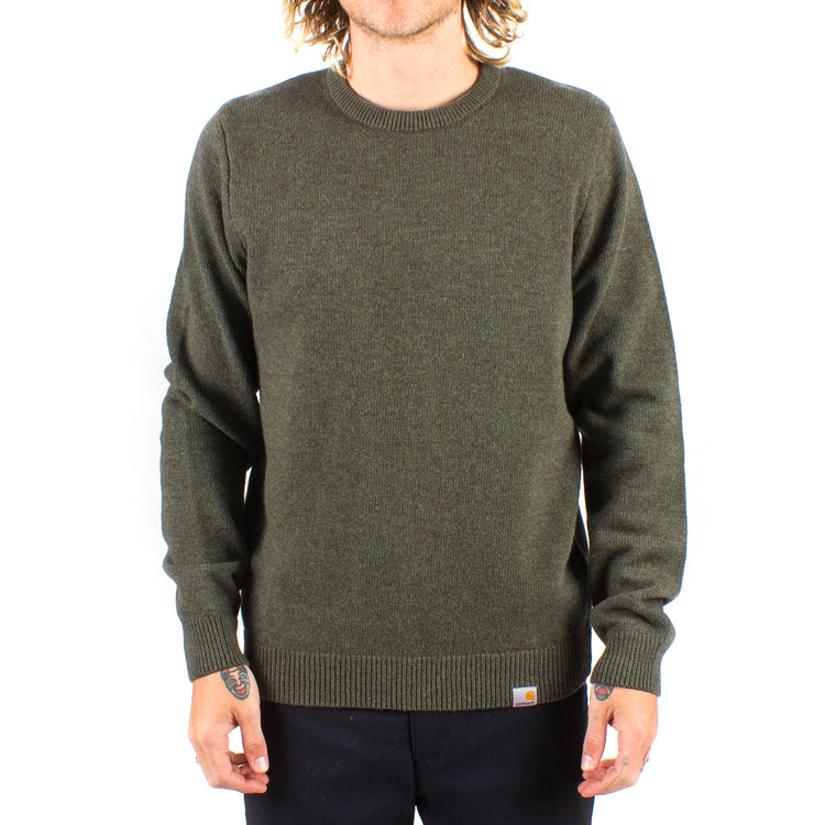 Carhartt WIP Allen Sweater Cypress Heather