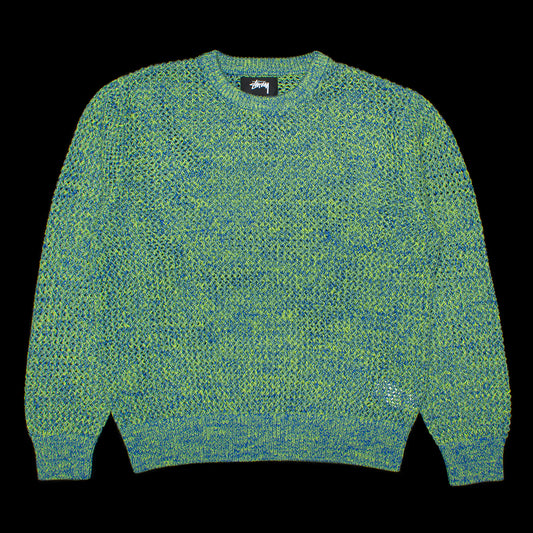 Stussy 2 Tone Loose Gauge Sweater Green / Blue