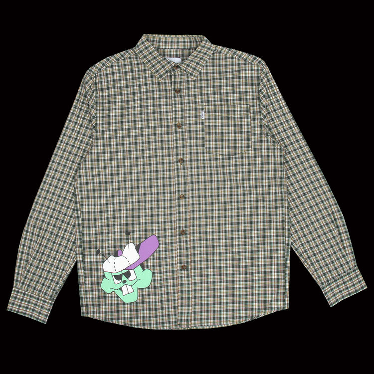 Butter Goods Bug Out L/S Shirt Forest