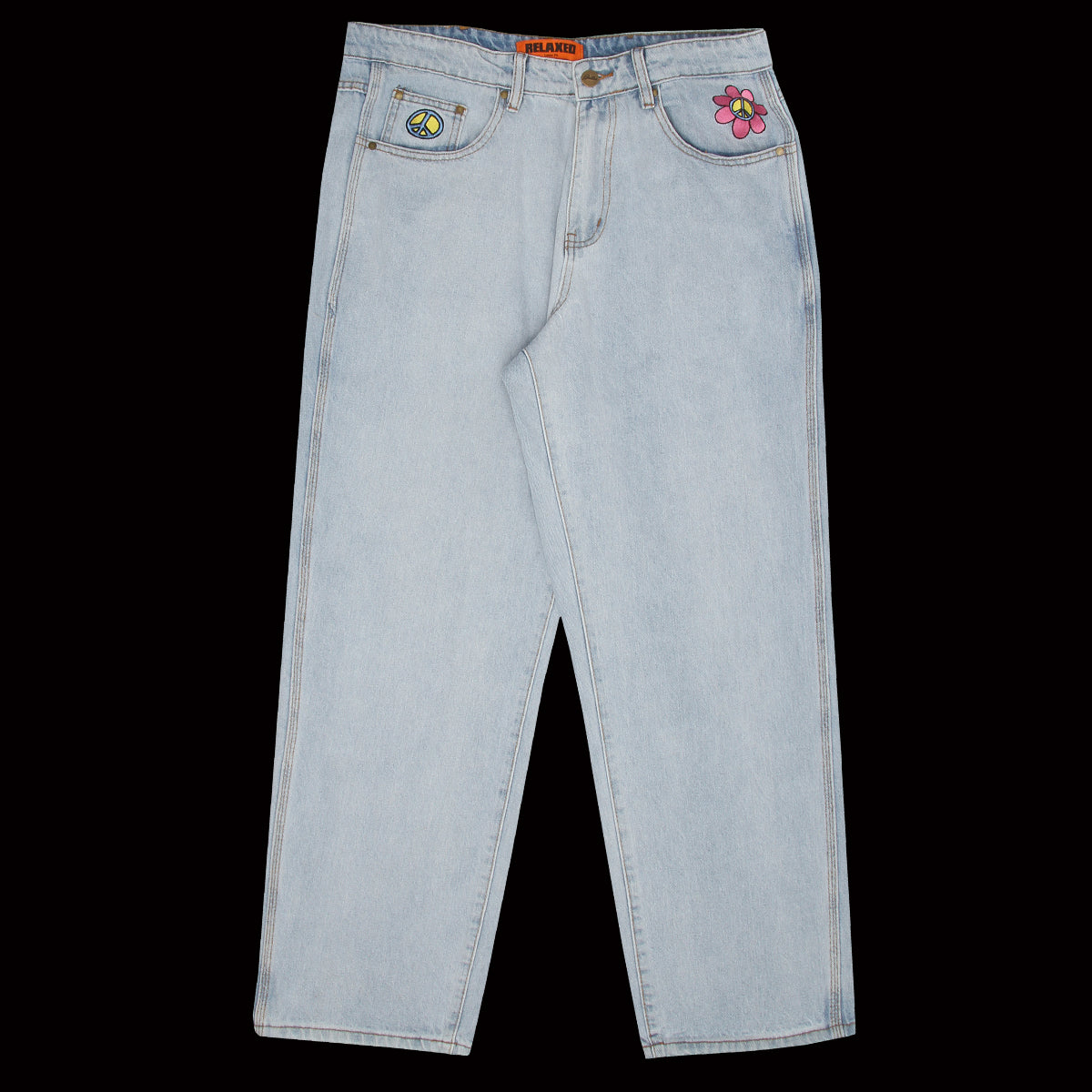 Butter Goods Flower Denim Jeans Light Blue