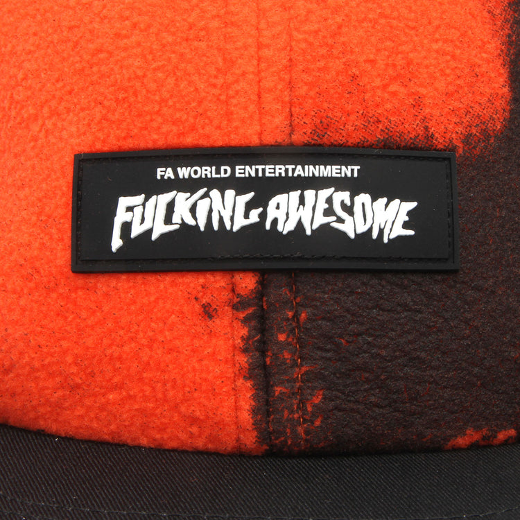 Fucking Awesome Burn Face 6 Panel Strapback Hat Orange / Black