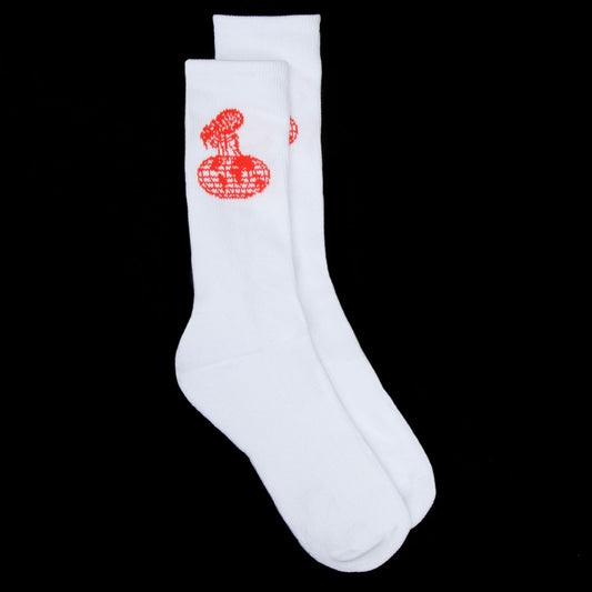 Fucking Awesome Flea Sock White Red