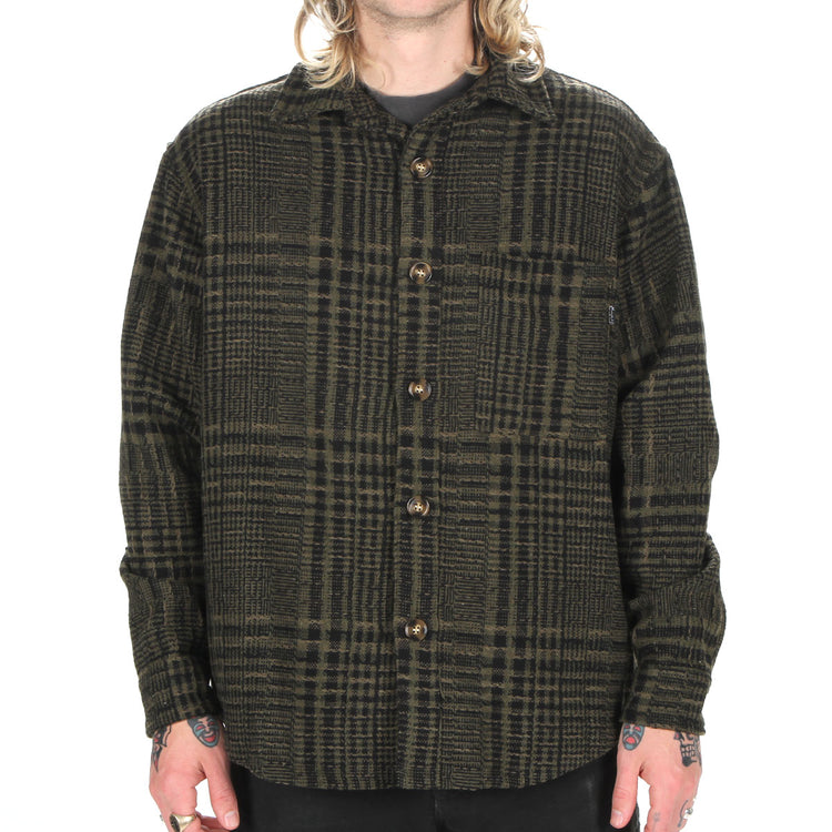 Fucking Awesome Wood Duck Oversized Flannel Green Black
