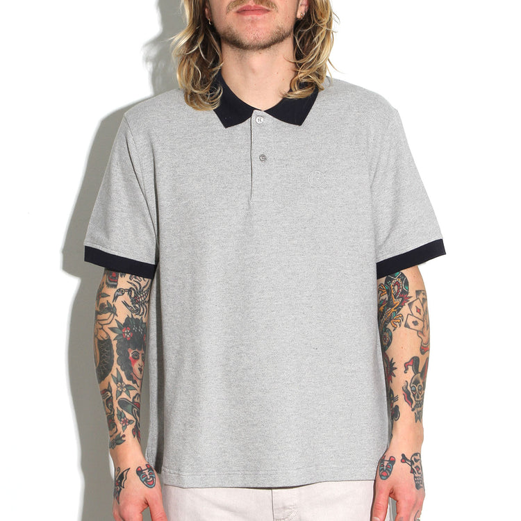 Polar Duo Polo Shirt Heather Grey  Edit alt text