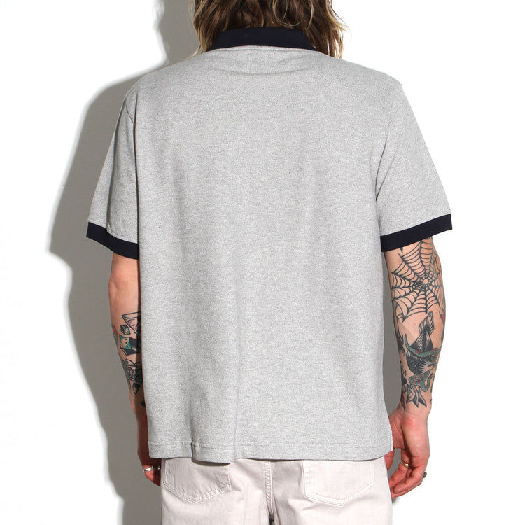 Polar Duo Polo Shirt Heather Grey  Edit alt text