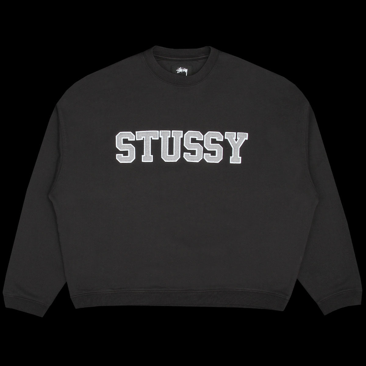 Stussy Relaxed Oversized Crew Black